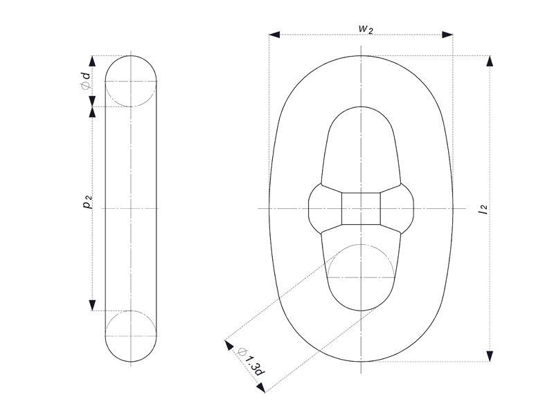 STDR-0011 - Common Stud Link - Product Drawing