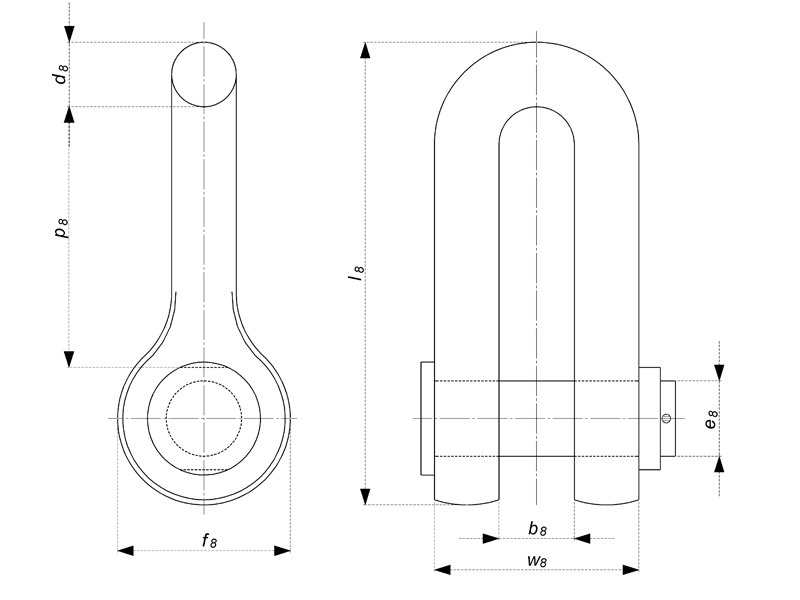 LTM Round Pin End Joining Shackle